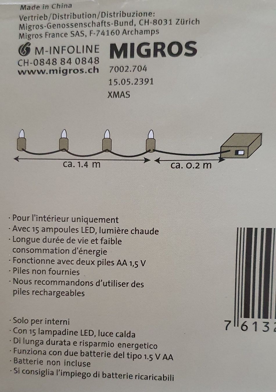Migros Ghirlande e barre luminose: Lichterkette Kugeln – Usato da Wiedlisbach venduto da hil_lh5w 8