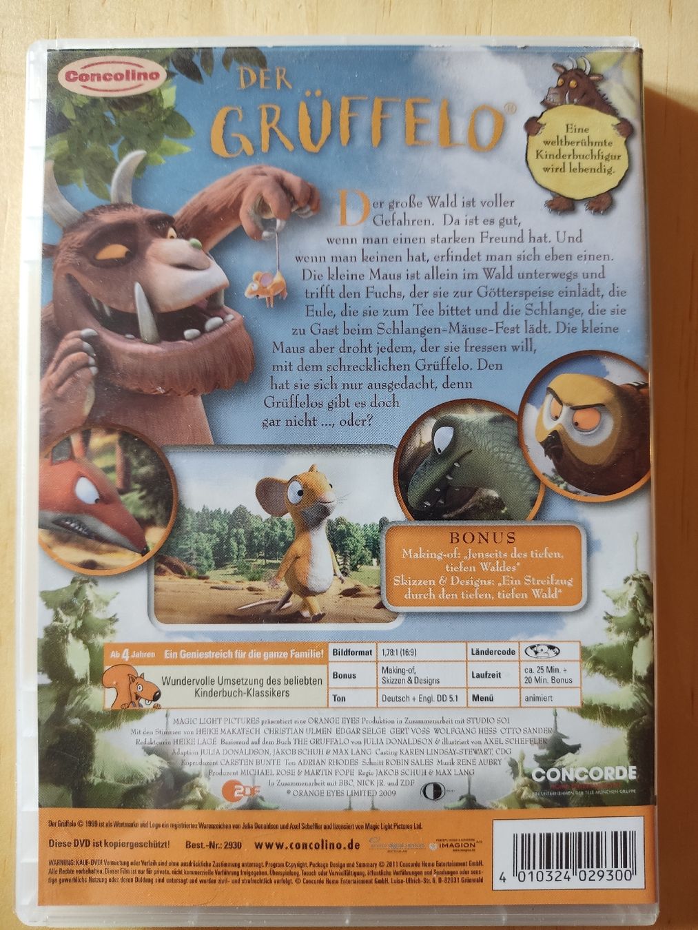 Alle DVDs: DVD Der Grüffelo – Gebraucht aus Sarnen von twen_sternensee 1