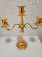 Eleganter goldfarbener Kerzenhalter – neu und unbenutzt
