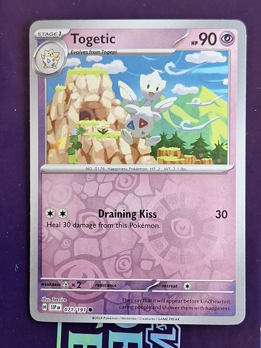 Pokémon Carte collezionabili: Togetic - Reverse Holo - Pokemon Surging Sparks – Usato da Altstätten SG venduto da GGsGameshop
