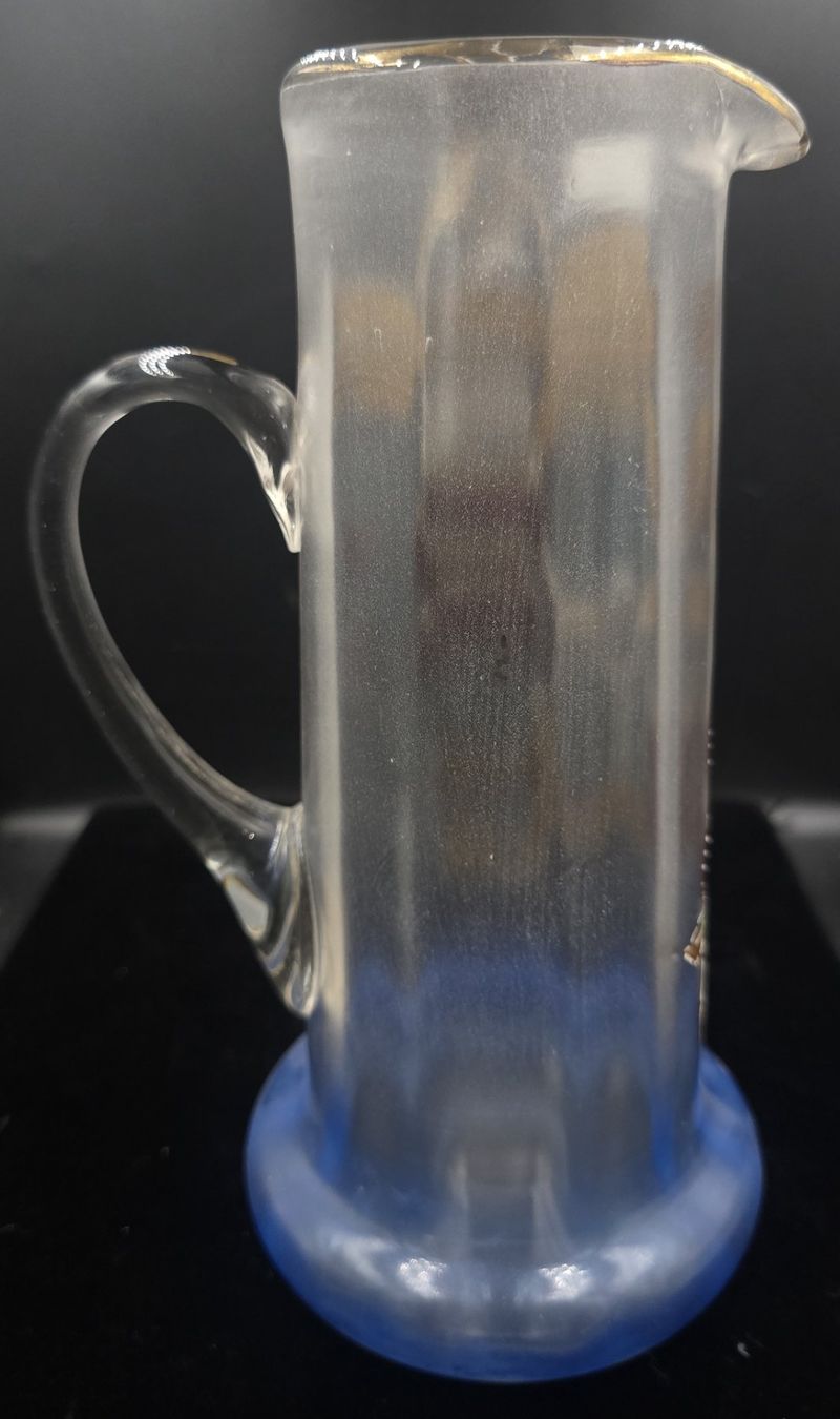 Caraffe: Antike, handbemalte Glaskanne im Jugendstil – Usato da Rorschacherberg venduto da snOOpydOg11 1
