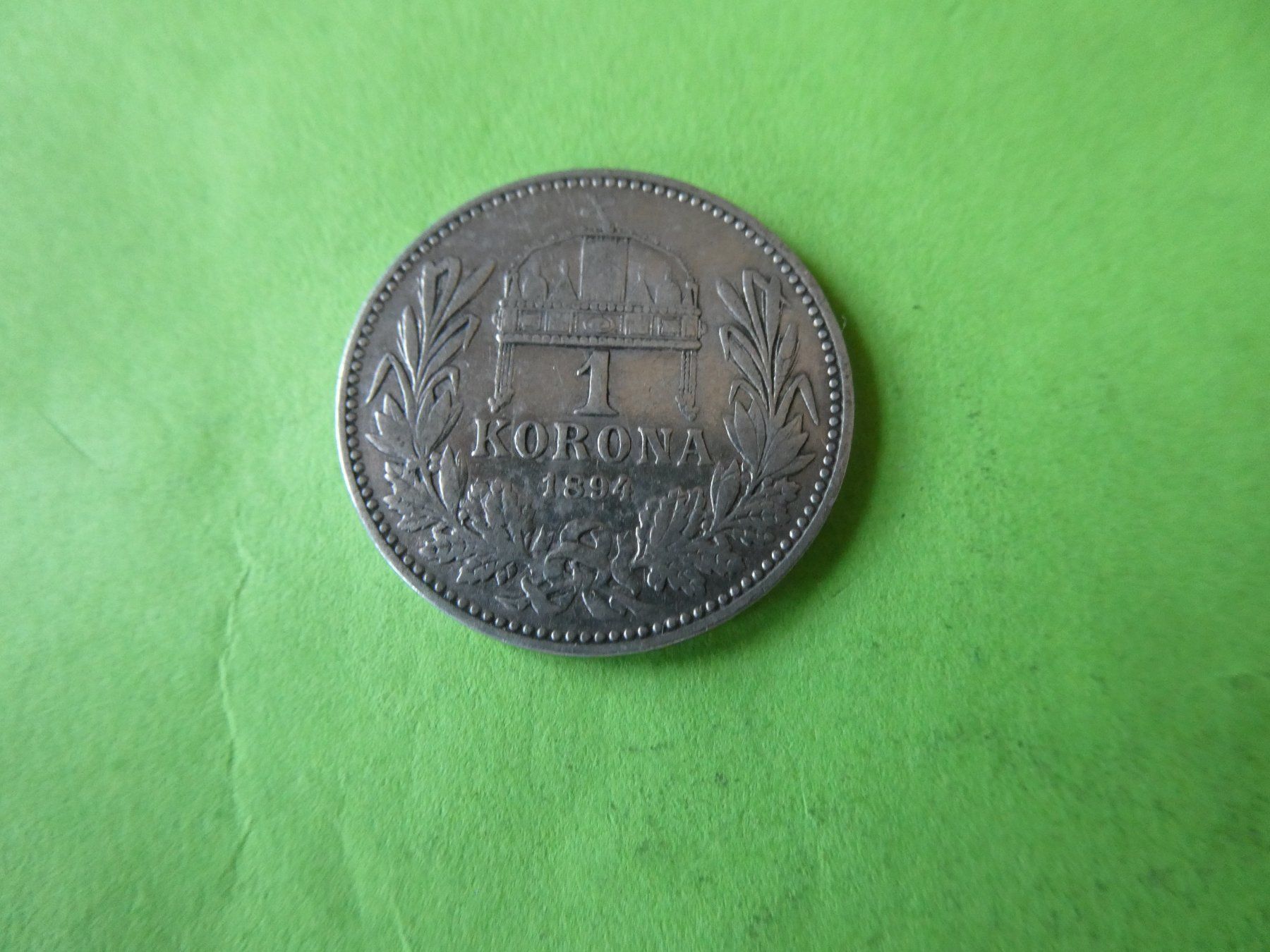 Alle Münzen: Ungarn 1894, 1 Korona  - Silber – Gebraucht aus Hinterforst von Rohusri