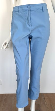 MARC CAIN Hose, Baumwolle hellblau Logo-Bund - EU 36