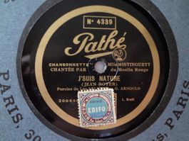 Disque 78 tours Pathé saphir 30cm de Mistinguett - No 4339