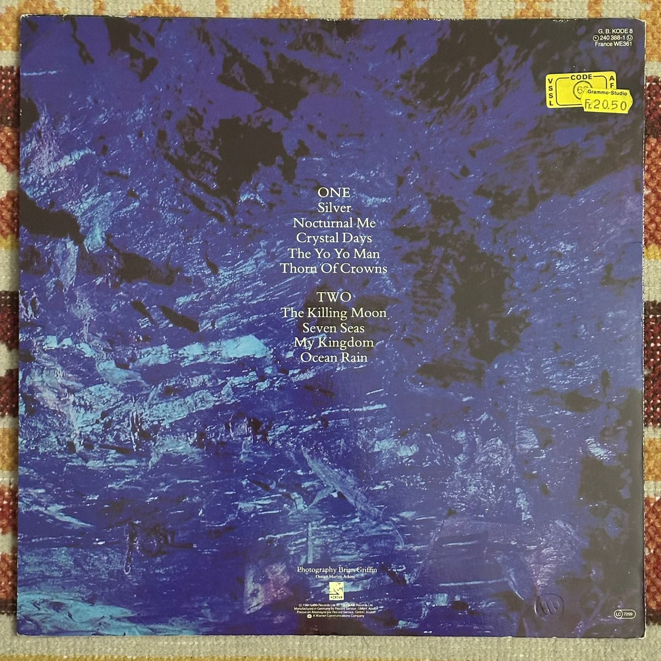 Schallplatten: LP - Echo And The Bunnymen - Ocean Rain – Gebraucht aus Breganzona von Onairda75 1