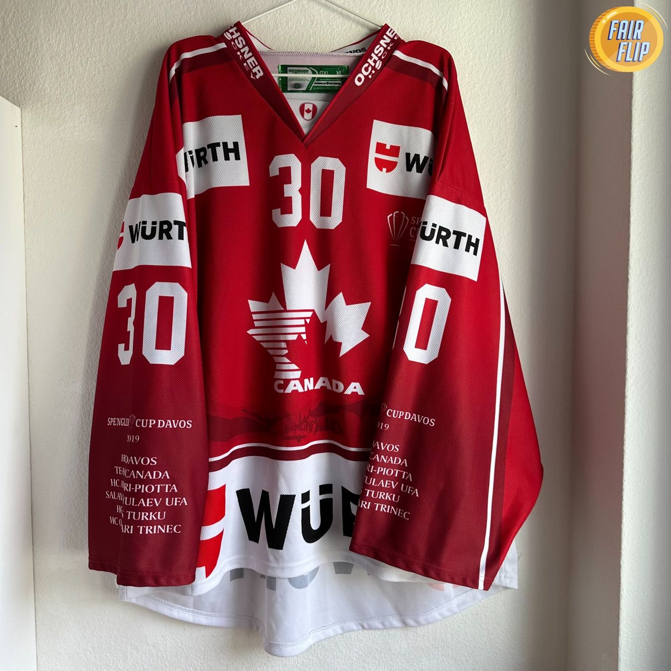 Canottiere & Pantaloni: Kanada Spengler Cup Trikot Fucale – Usato da Luzern venduto da fairflip