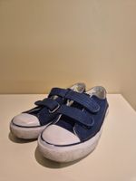 Sneaker blau, Klettverschluss,  mit weisser Sohle, Gr. 30