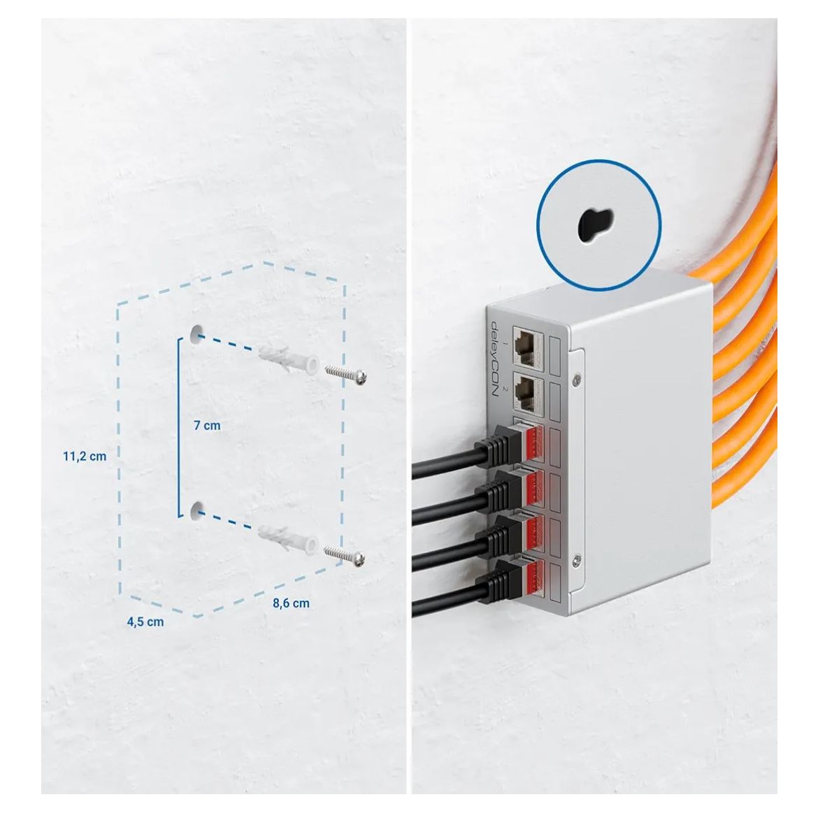 Unità & Adattatore: deleyCON Keystone Patchfeld - 6-Port RJ45 – Nuovo e nell'imballaggio originale da Oberwil BL venduto da tomoag 3