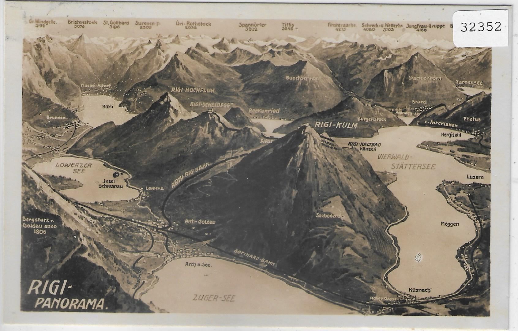 Cartoline postali: Rigi-Panorama Relief – Usato da Ettingen venduto da Kartenplanet