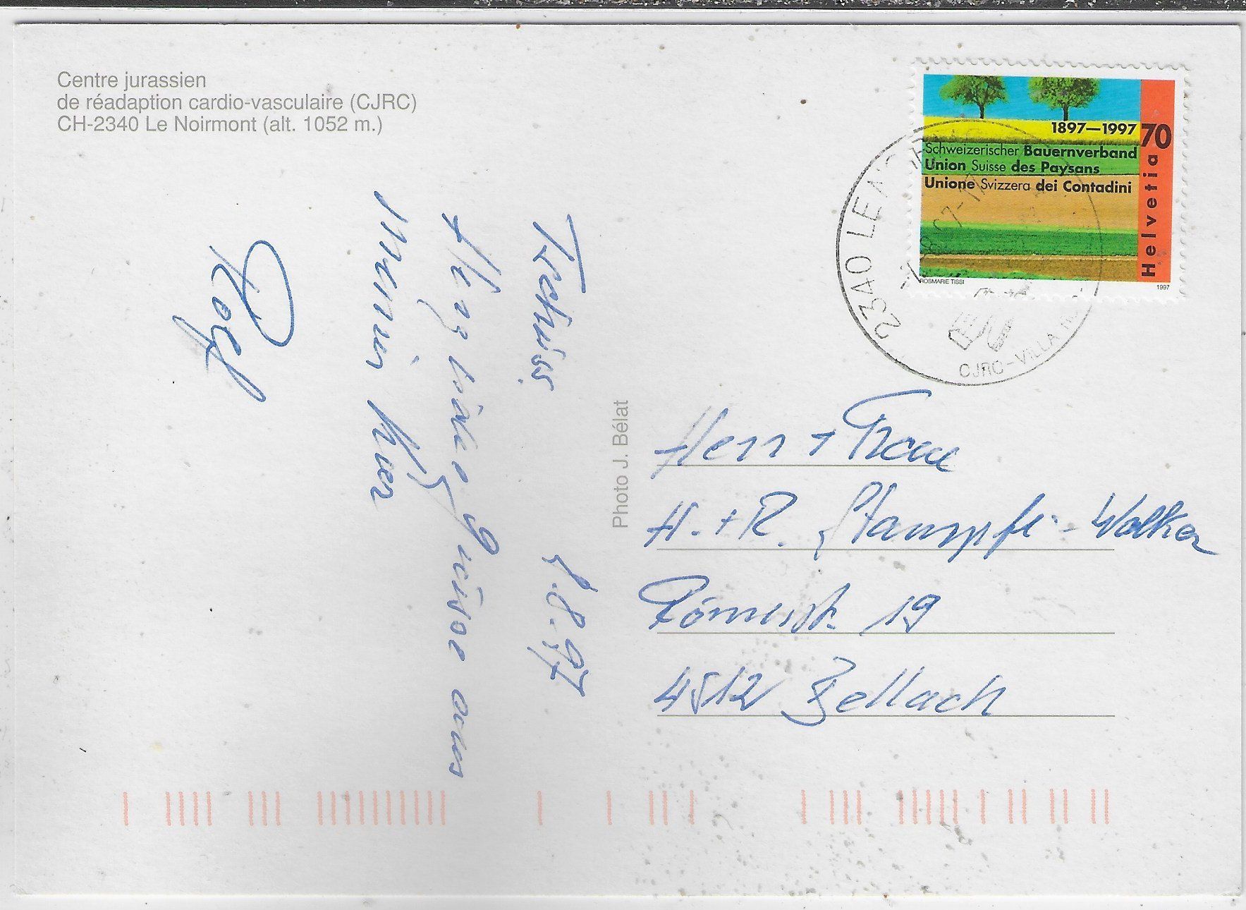 Cartoline postali: Le Noirmont - Vue generale – Usato da Ettingen venduto da Kartenplanet 1