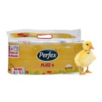 Plus Toilettenpapier 8 Rollen, 3-lagig, 250 Blatt
