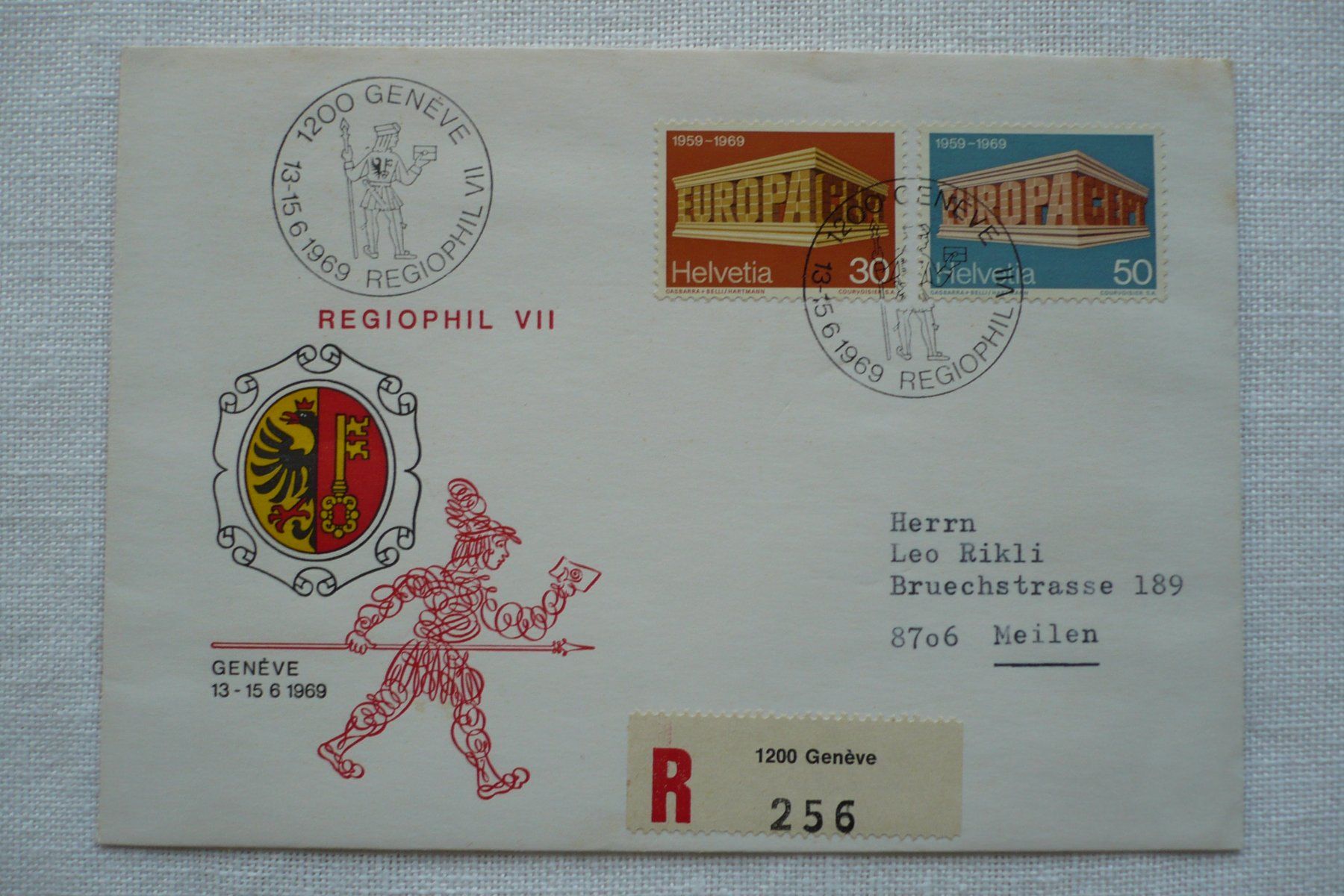 Alle Briefmarken: 1969 REGIOPHIL VII, Genève – Gebraucht aus Zürich von saltandpepper008