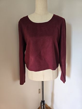 Rodebjer Langarmshirt S – Bordeaux Suede Optik Scandi 