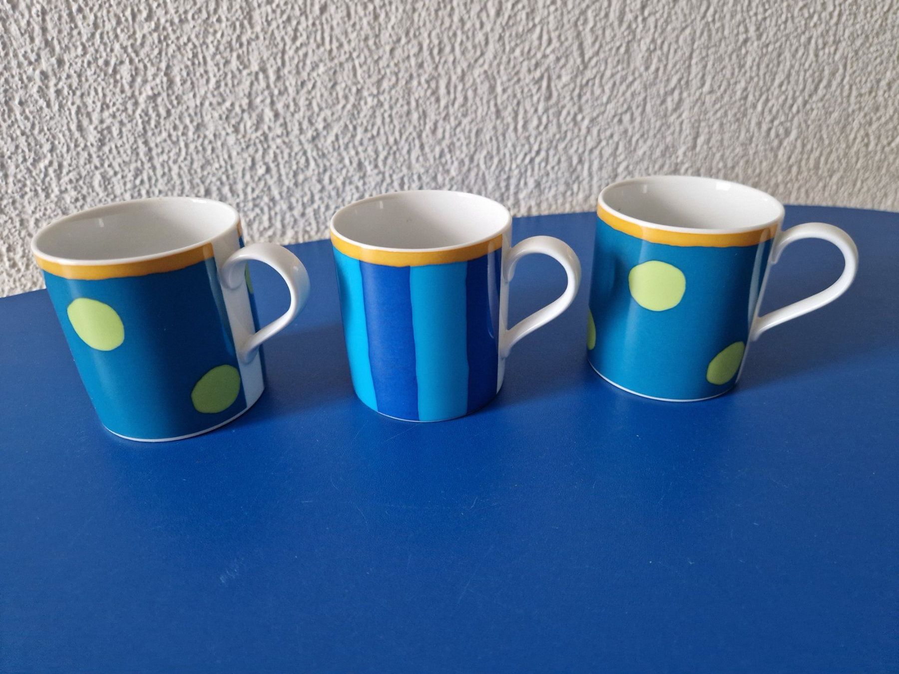 Tassen: 3 blau/grüne Espressotassen – Gebraucht aus Münchenbuchsee von Aare22