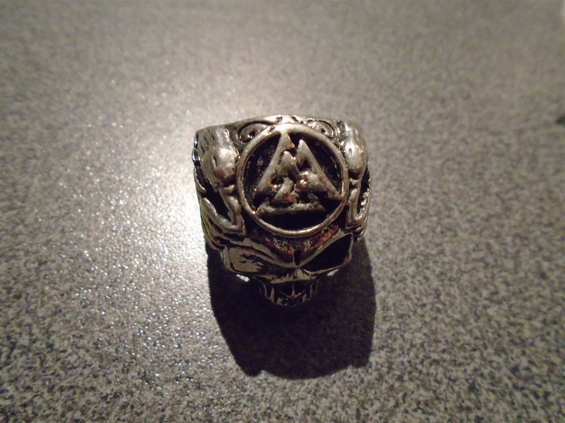 Anelli: Ring Grösse 11, Totenkopf, silberfarbig – Nuovo e nell'imballaggio originale da Zürich venduto da abraxas1291 1