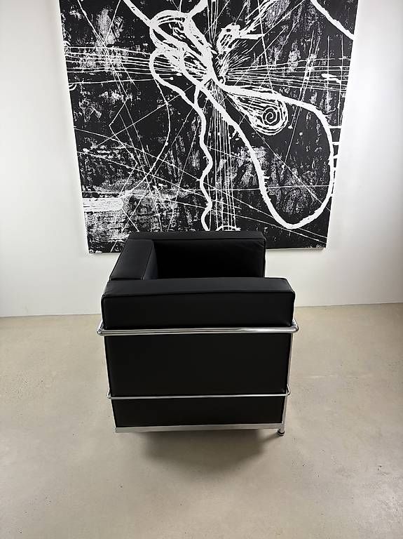 Poltrone: Designer Sessel LC2 Stil- Echtleder Schwarz – Nuovo (secondo la descrizione) da Münchenstein venduto da AndreHaus 1