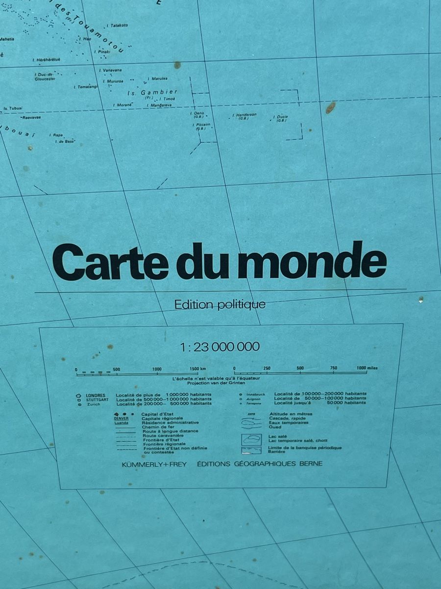 Cartes géographiques & atlas: Carte monde kummerly + Frey  – D'occasion à Biel/Bienne par val_m5my 1
