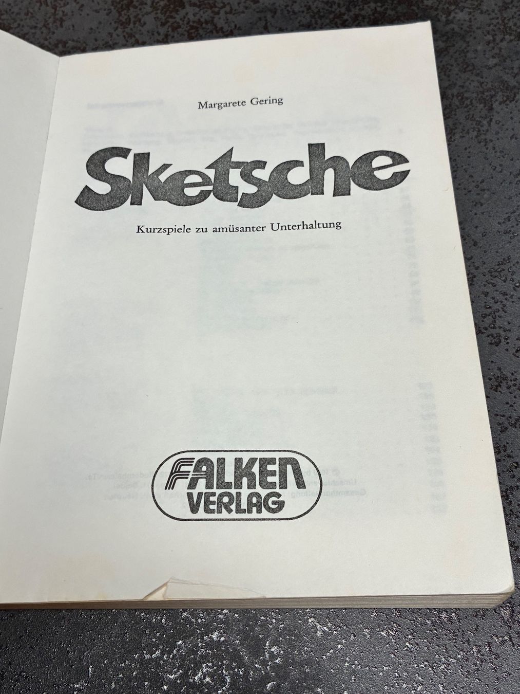 Libri: Sketsche Kurzspiele Buch 1969 – Usato da Horw venduto da adler65 2