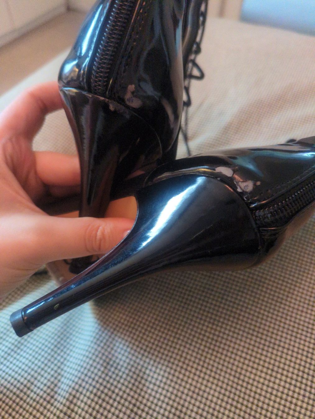 Scarpe da donna: Sexy Schnür-Stiefeletten Open Toe Dancing Heel – Usato da Zürich venduto da ellen_s 3
