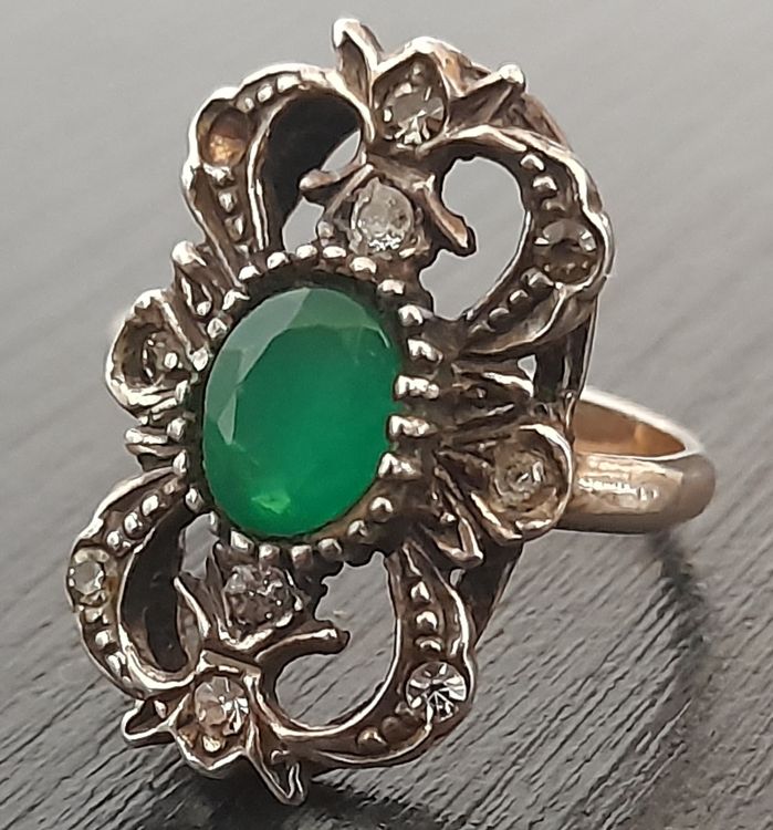 Boucle d'oreille ronde saphir rétro - Femme - Argent 925