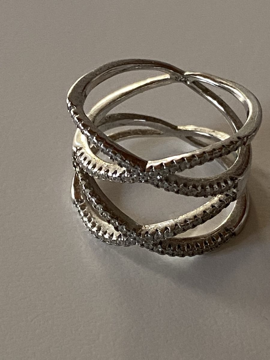 Anelli: Fingerring versilbert mit Zirkonia neu – Nuovo (secondo la descrizione) da Brugg AG venduto da Honeybee6 6