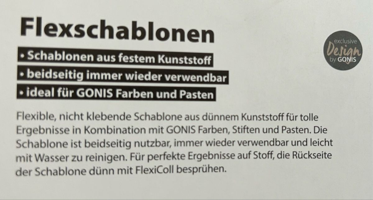 Schablonen: Gonis, Flexschablone A4, Blumenkranz – Neu (gemäss Beschreibung) aus Uffikon von Gismj 2