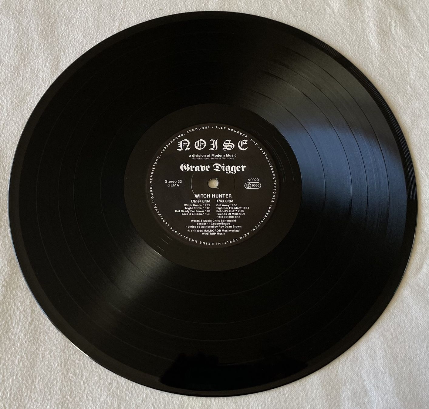 Schallplatten: Grave Digger - Witch Hunter - LP - 1985 - First Press - OIS – Gebraucht aus Uster von Zardodel 2