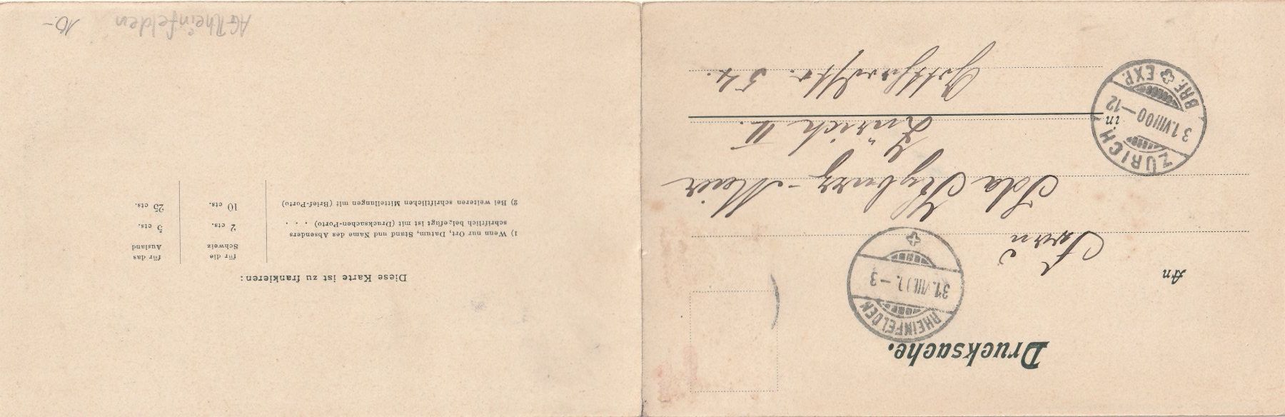Cartoline postali: Rheinfelden Doppelkarte – Usato da Rorschacherberg venduto da fratovi2 1