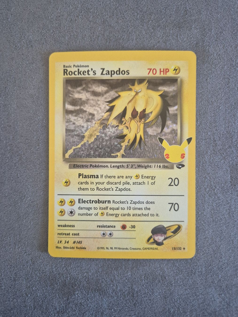 Pokémon Carte collezionabili: Pokémon Rocket's Zapdos - holo 25th - 2021 – Usato da Oron-la-Ville venduto da n_a_t_e_a_g