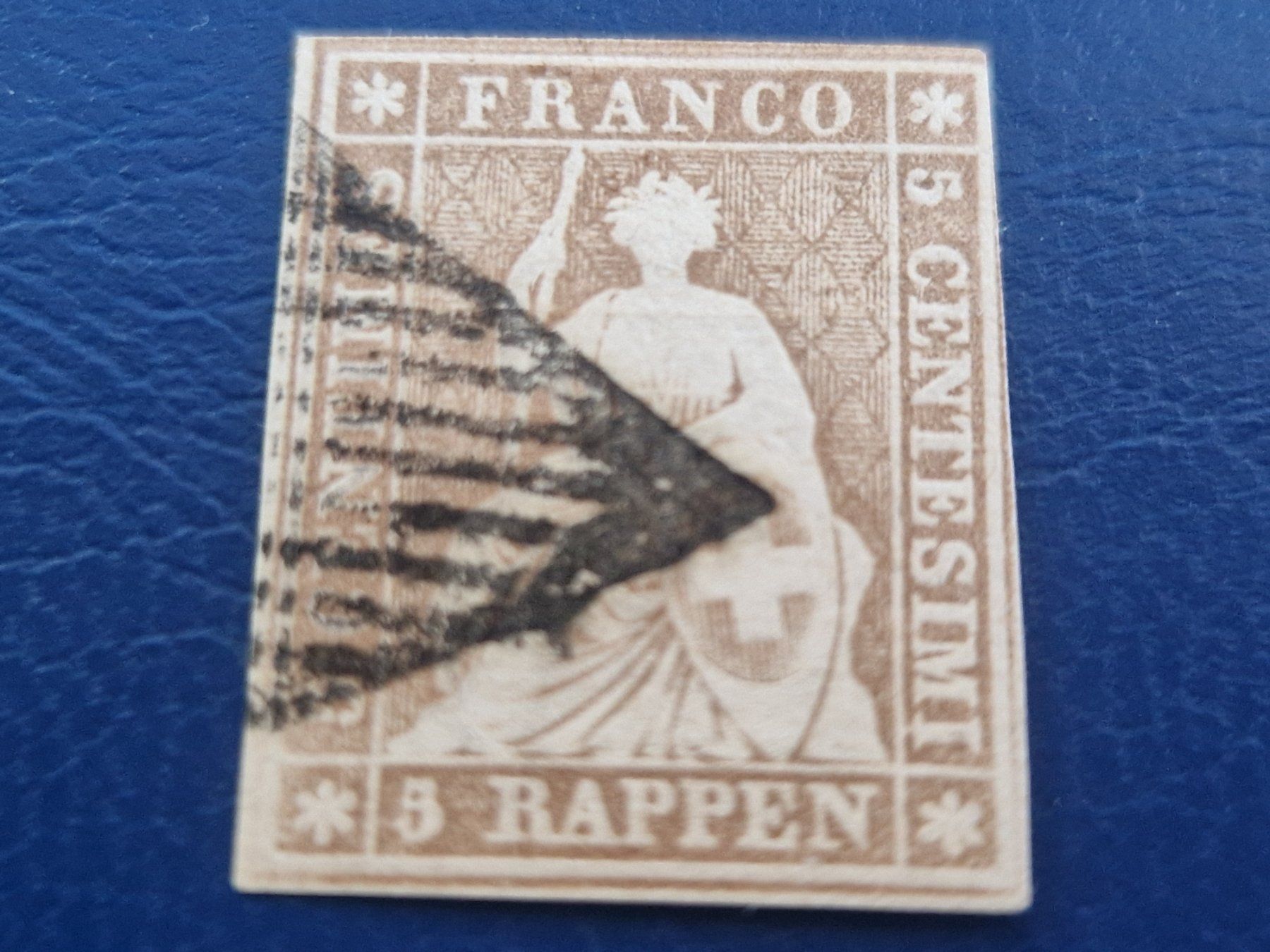 Alle Briefmarken: Strubel 22C, schönes Stück, ab 1.- – Gebraucht aus Burgdorf von Glossy01