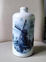 Steingutflasche vintage, Windmühlenmotiv L.M.K.M