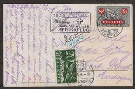 1926 : AK - Afrika Flug bis Alexandria