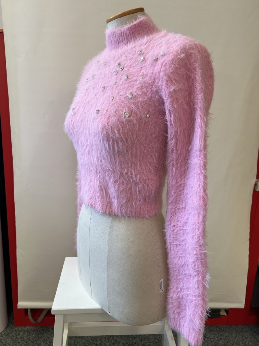 Zara Pullover & Sweatshirts: Glitzer Stehkragen Pullover rosa – Gebraucht aus Oberglatt ZH von ble_75jw 3