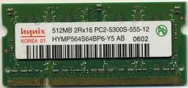 HYNIX 512MB 2Rx16 PC2-5300S-555-12