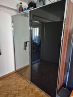 Kleiderschrank 167 x 200 x 70 cm-Spiegel und Glas