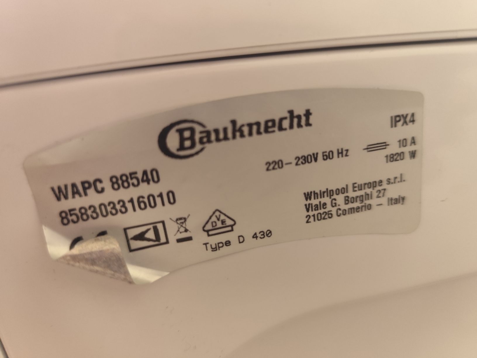 Bauknecht Waschmaschinen: Waschmaschine Bauknecht Zen – Gebraucht aus Hindelbank von Pooky82 2
