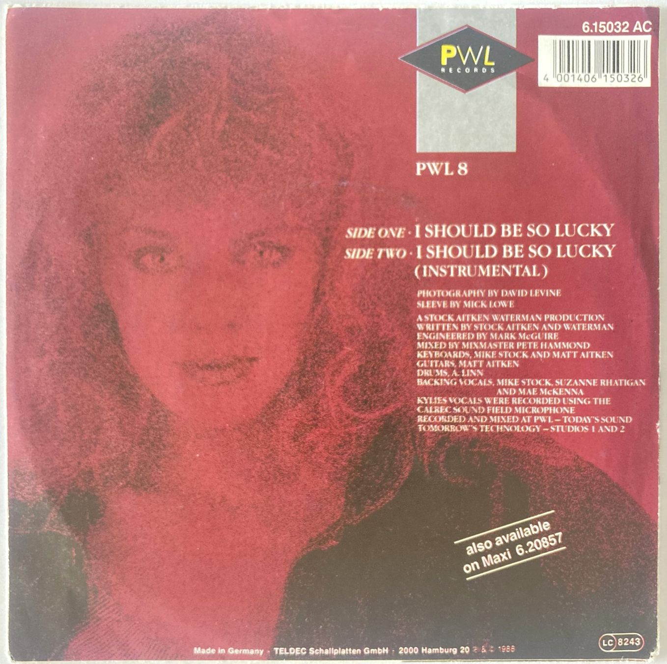 Dischi in vinile: KYLIE MINOGUE - I SHOULD BE SO LUCKY – Usato da Bottens venduto da hotter-than-hell 1