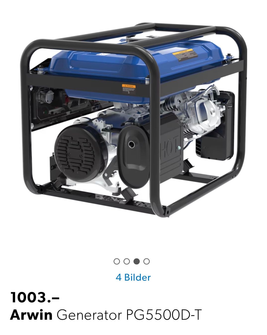 Generatori di corrente: neuer Stromgenerator ARWIN PG5500D-T – Nuovo e nell'imballaggio originale da Necker venduto da liq24 1