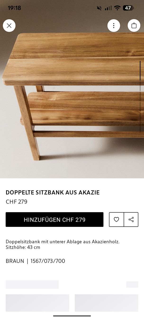 Panchine: Holzbank Zara Home – Usato da Sommeri venduto da Lili0113 3