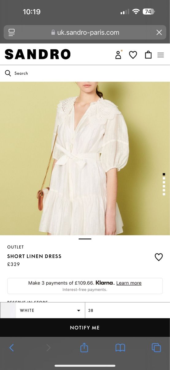 Sandro Kleider: New Sandro Linen dress – Neu und originalverpackt aus Mies von larmela 2