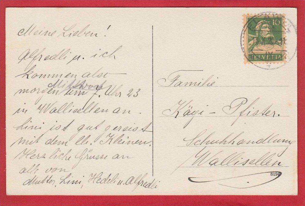 Cartoline postali: FLAWIL HAUPTSTRASSE 1925 – Usato da Grüningen venduto da Kartenlaube 1
