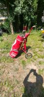 Golfbag mit Schlägern Spalding Rot guter Zustand