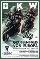 Blechschild-DKW-SIEG IM GROSSEN PREIS VON EUROPA-7.8.1938