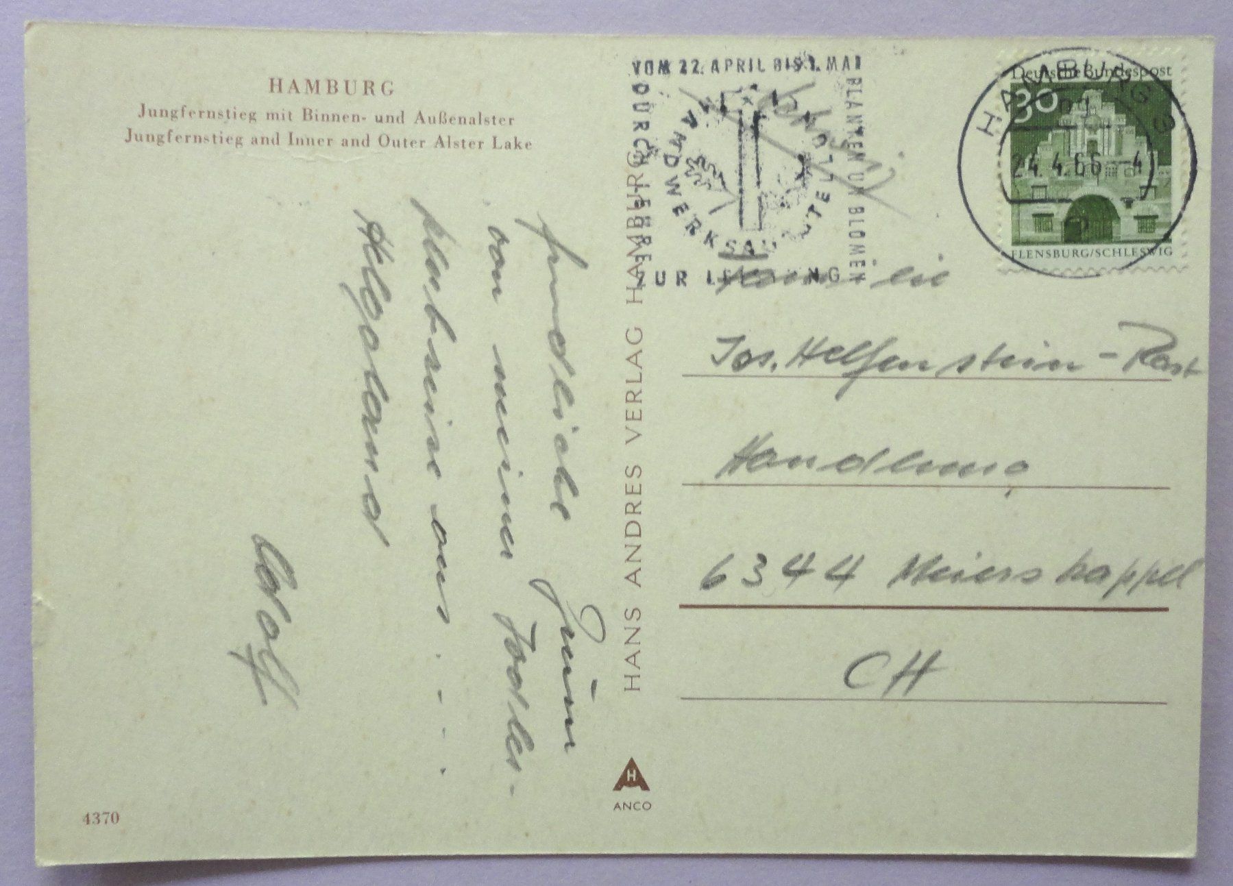 Cartoline postali: Hamburg – Usato da Fétigny venduto da Billy2miny 1