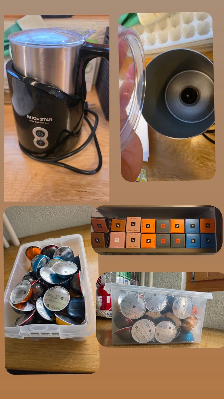 Nespresso Macchine per caffè & Macchine per espresso: Nespresso Kaffeemaschine mit Milchschäumer & Kapseln – Usato da Näfels venduto da Buuremeitli96 3