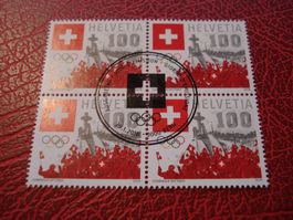 Marke Olympia SUI, 2018, FDC + Lose 4erblock ET-o
