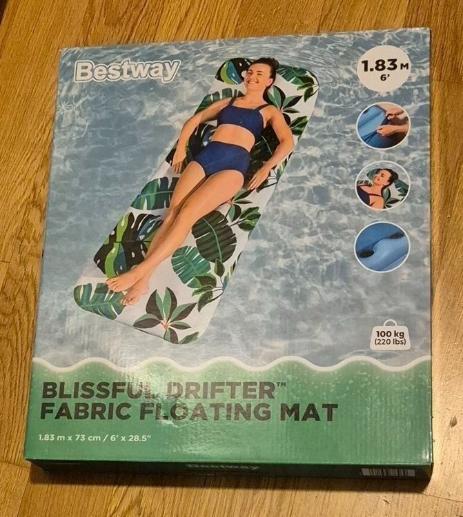 Schwimmringe: Blissful Drifter Poolmatte mit Textilbezug NEU – Neu und originalverpackt aus Liebefeld von DekoBrokland