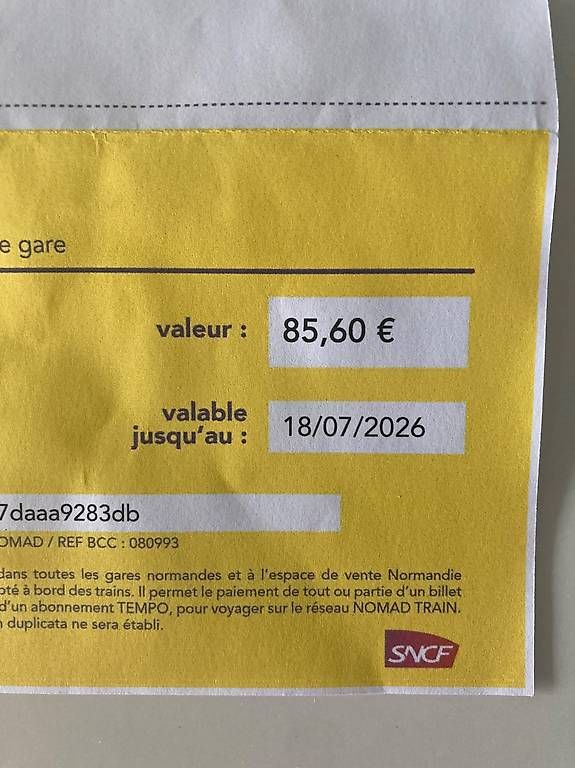 Buoni: Gutschein NomadTrain Normandie – Usato da Locarno venduto da zol_5qvr 2