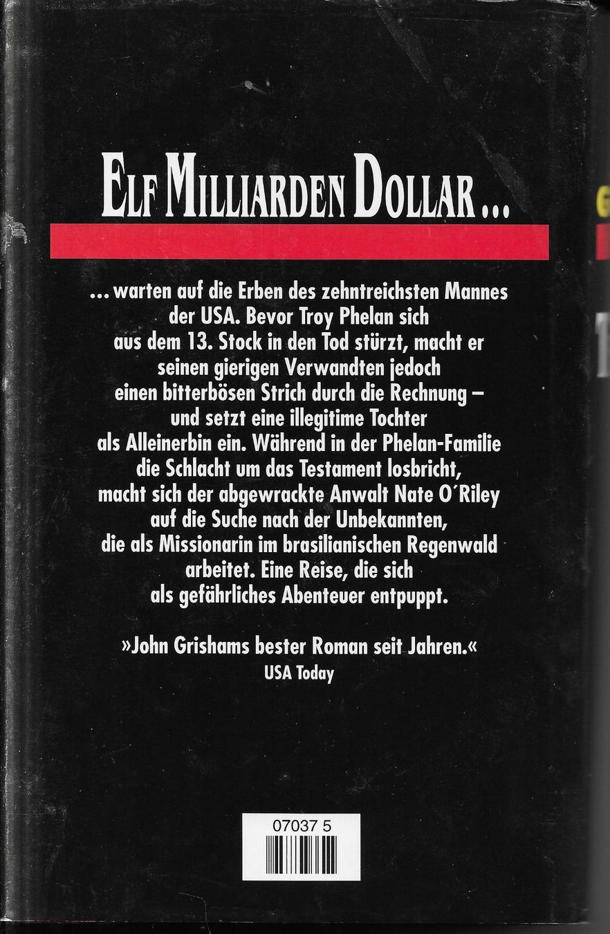 Bücher: John Grisham - Das Testament – Gebraucht aus Nunningen von mercury-for-books 1