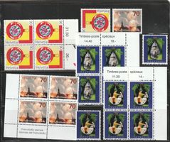 CH Frankaturware Diverses Blöcke Postfrisch **